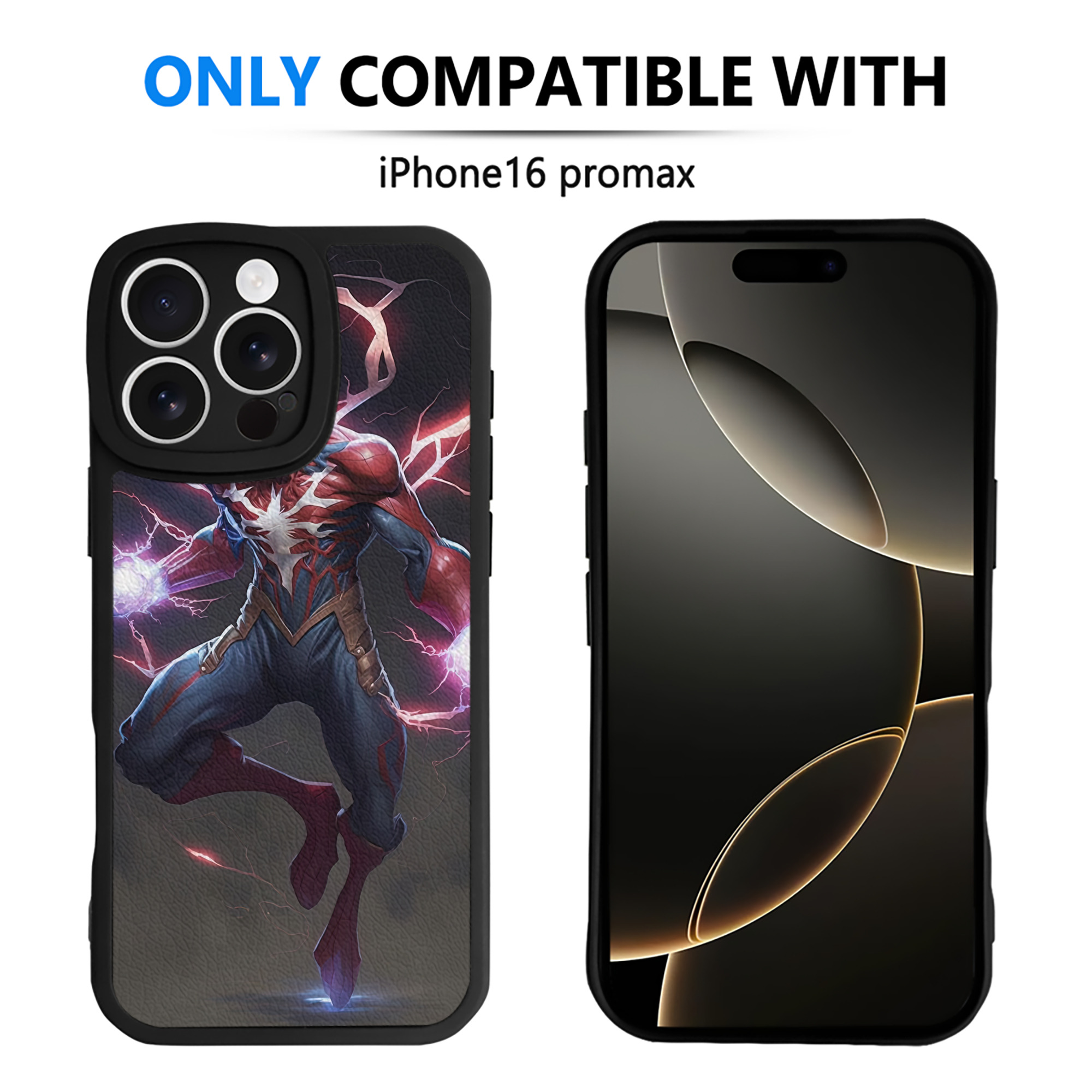 Spider Man スパイダーマン 【iPhone 16シリーズ対応】シリコンスマホケース（レザー調） 材質：シリコン